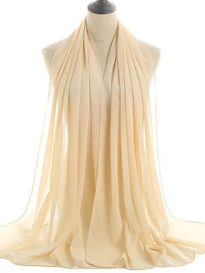 180*75cm Muslim Fashion Chiffon Hijab Scarf Women Scarves Long Shawl Islamic Hijabs Simple Head Scarf Solid Wrap Turban for Women