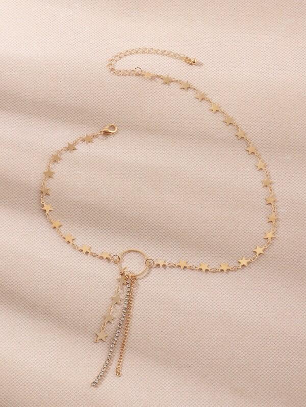 Star Tassel Charm Necklace for Women