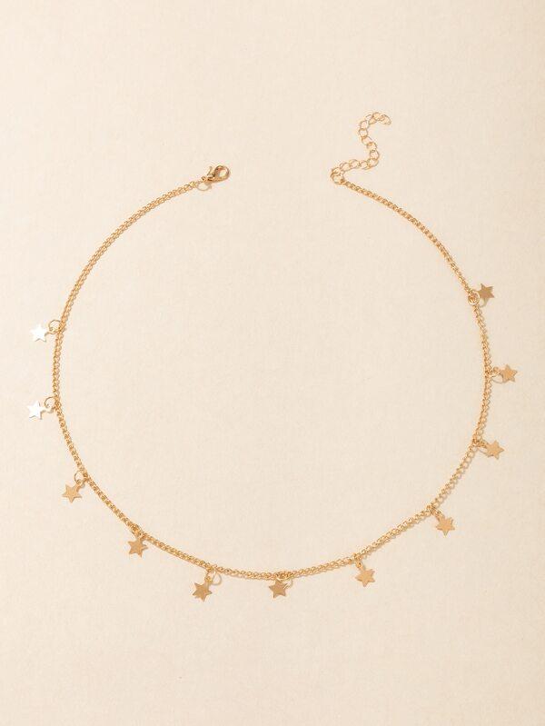 Star Tassel Charm Necklace for Women