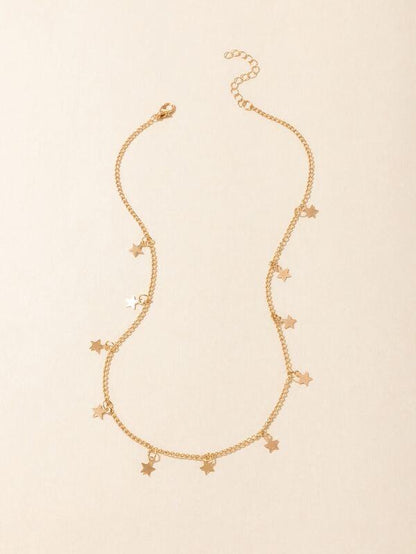 Star Tassel Charm Necklace for Women