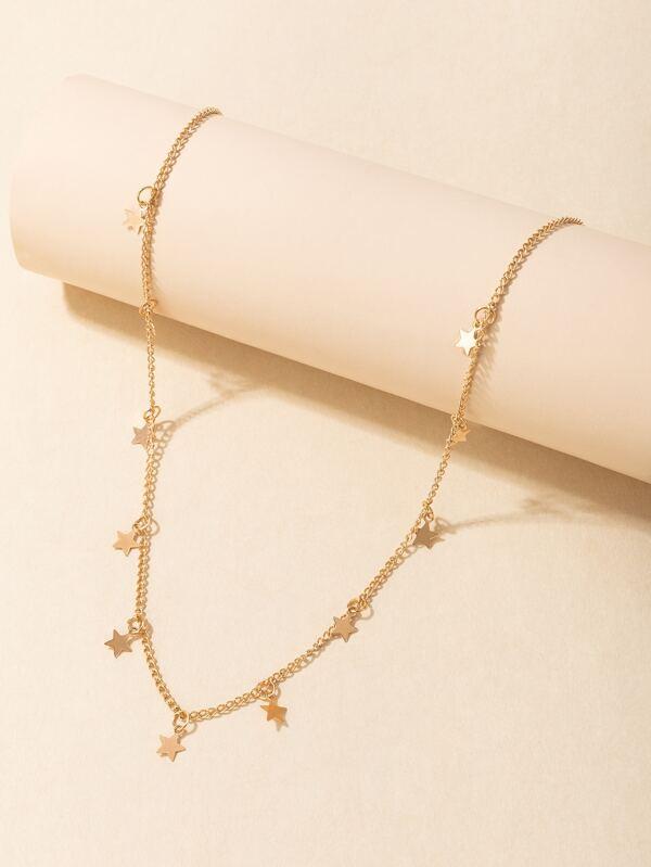 Star Tassel Charm Necklace for Women