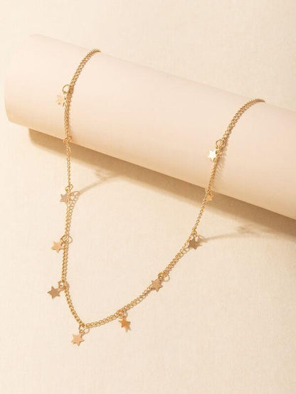Star Tassel Charm Necklace for Women