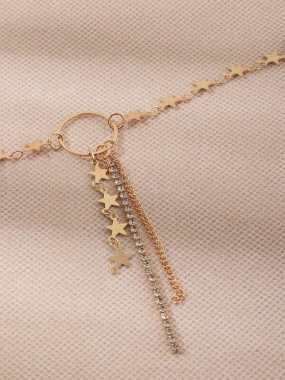 Star Tassel Charm Necklace for Women