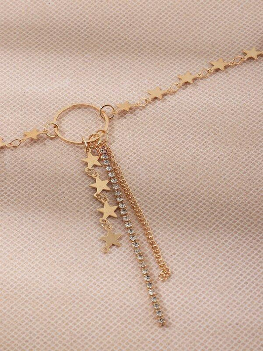 Star Tassel Charm Necklace for Women