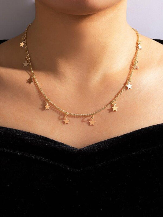 Star Tassel Charm Necklace for Women