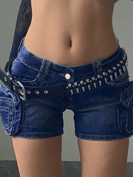 Street Low Rise Denim Shorts