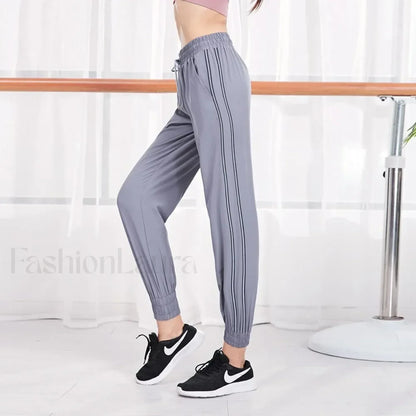 Stripe Quick Dry Reflective Outdoor Sweatpants