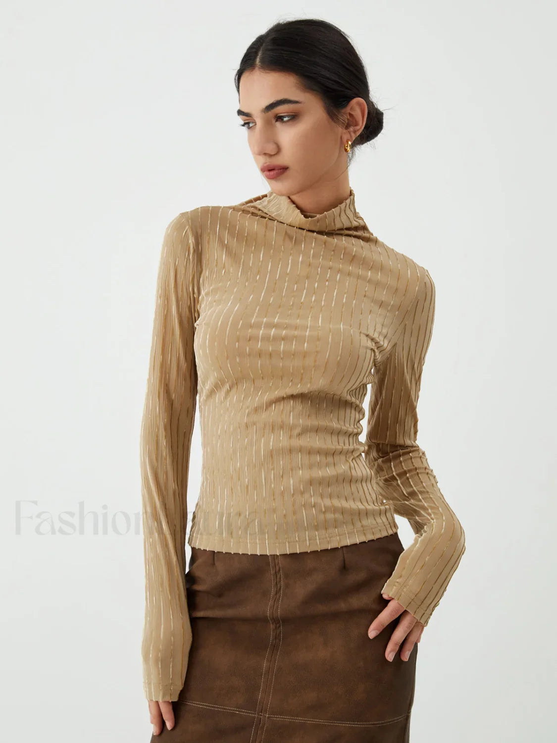 Striped Long Graceful Sleeve Shirt