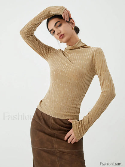 Striped Long Graceful Sleeve Shirt