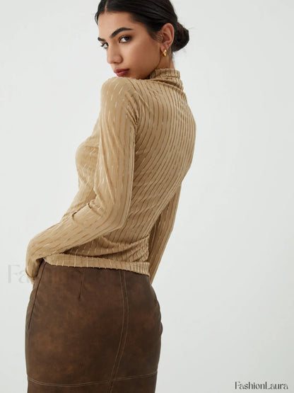 Striped Long Graceful Sleeve Shirt