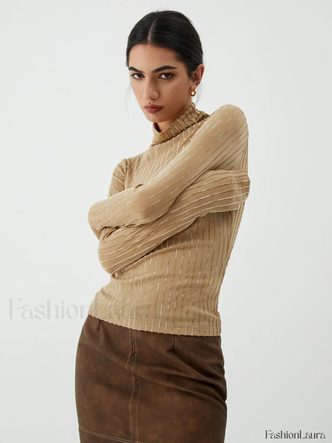 Striped Long Graceful Sleeve Shirt