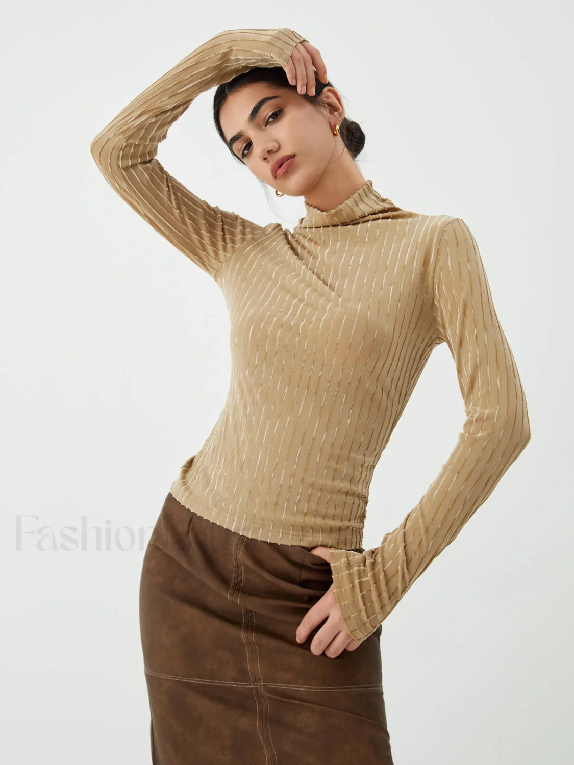 Striped Long Graceful Sleeve Shirt