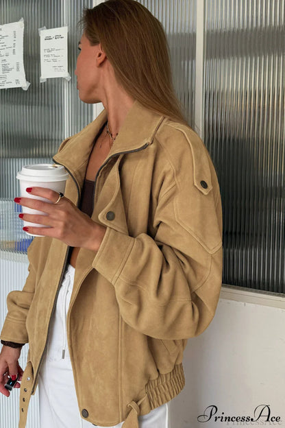 Suede Jacket Style Stylish Coat