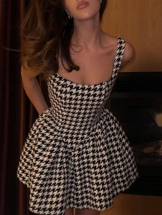 Backless Swallow Gird Slim Dress