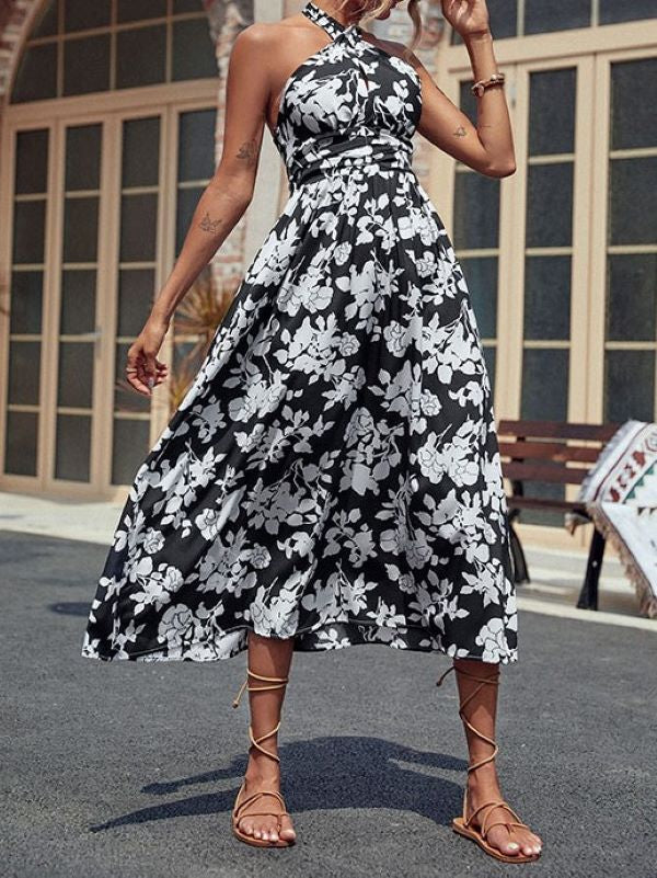 Halter Print Dress