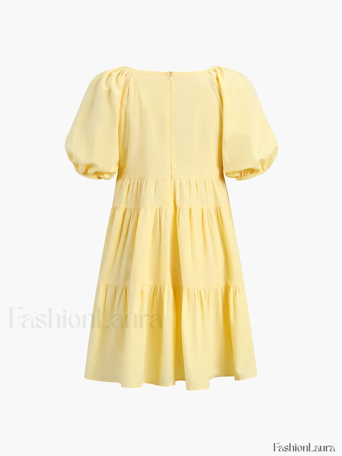 Sunshine Zippered Plunge Trendy Skater Short Dress