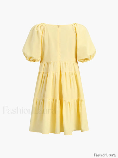 Sunshine Zippered Plunge Trendy Skater Short Dress