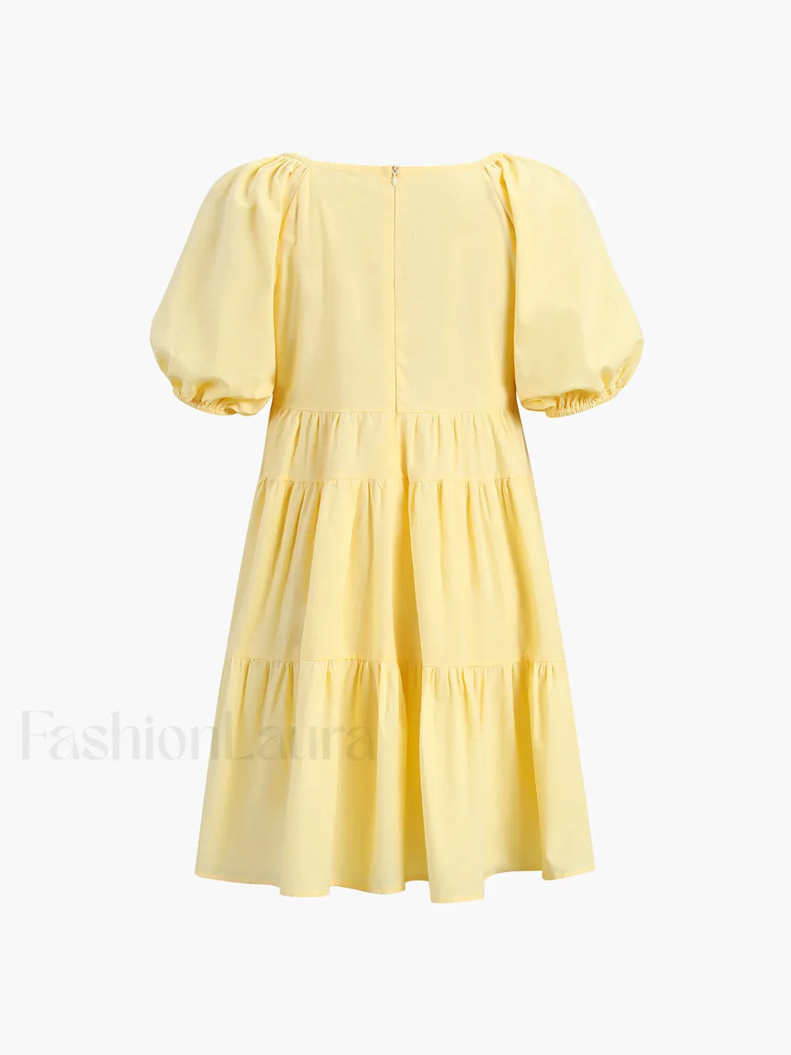 Sunshine Zippered Plunge Trendy Skater Short Dress