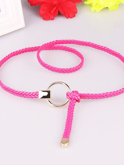Belt PU Green White Black Gray Pink Skinny Belt Outdoor Dailywear Daily Holiday Pure Color / Spring / Summer / Fall / Winter / Coffee for Women