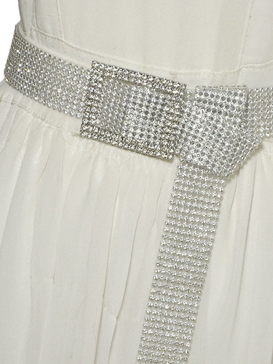 Corset Belt Plastic Rhinestone Buckle Crystal Rhinestone Casual Party Daily Silver Gold for Women