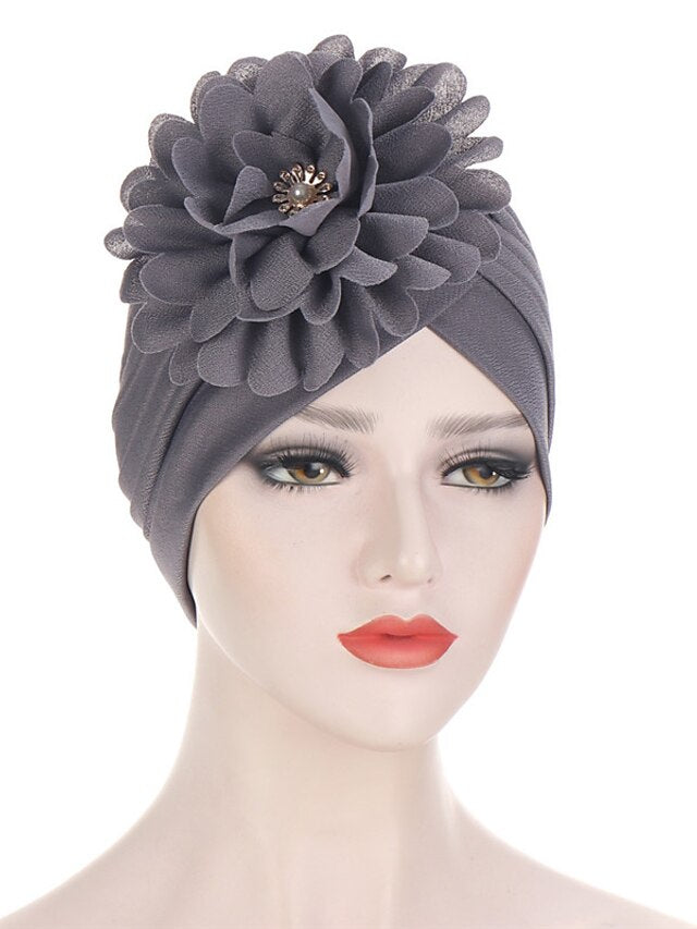Multi Colors Bandanas Women Stretchy Turban Flower Muslim Hat Headband Wrap Female Hijab Indian Cap Head Wrap for Women for Women