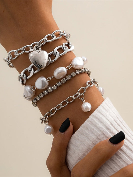 Bracelets Casual Street Heart Bracelets & Bangles for Women