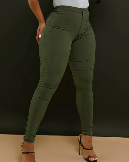 Slim-Fit Mid-Rise Trousers