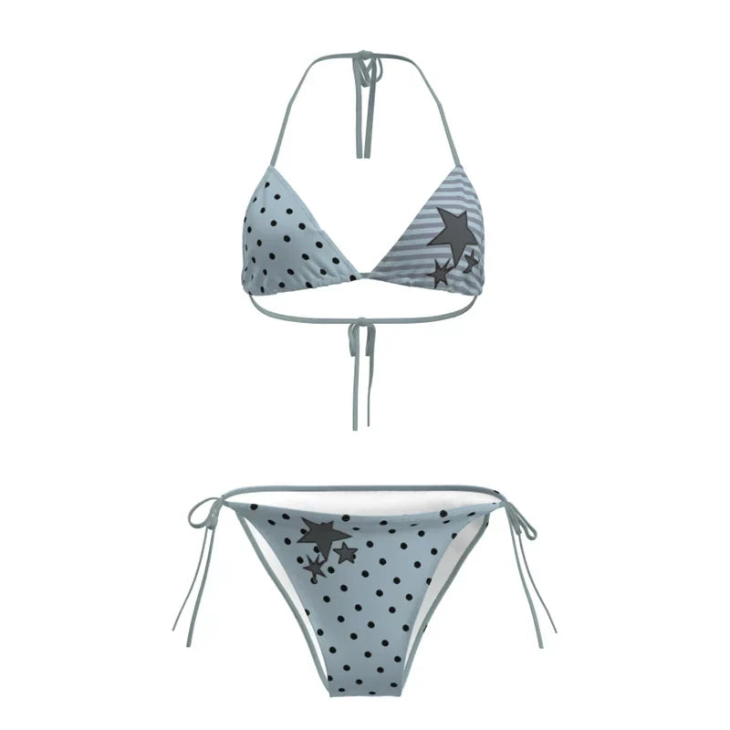 Tatum Mixed Print Bikini Set
