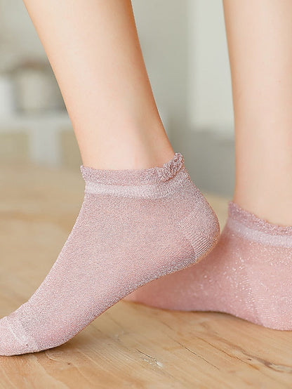 Anckle Socks Low Cut Socks Daily Holiday Solid Color Polyester Simple Lolita Casual / Daily 1 Pair for Women