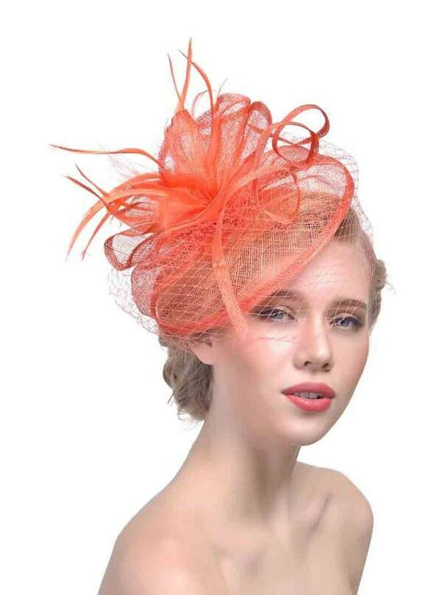 Hair Clip Party Party Solid Color Headwear / Black / Yellow / Red / Blue / Purple for Women