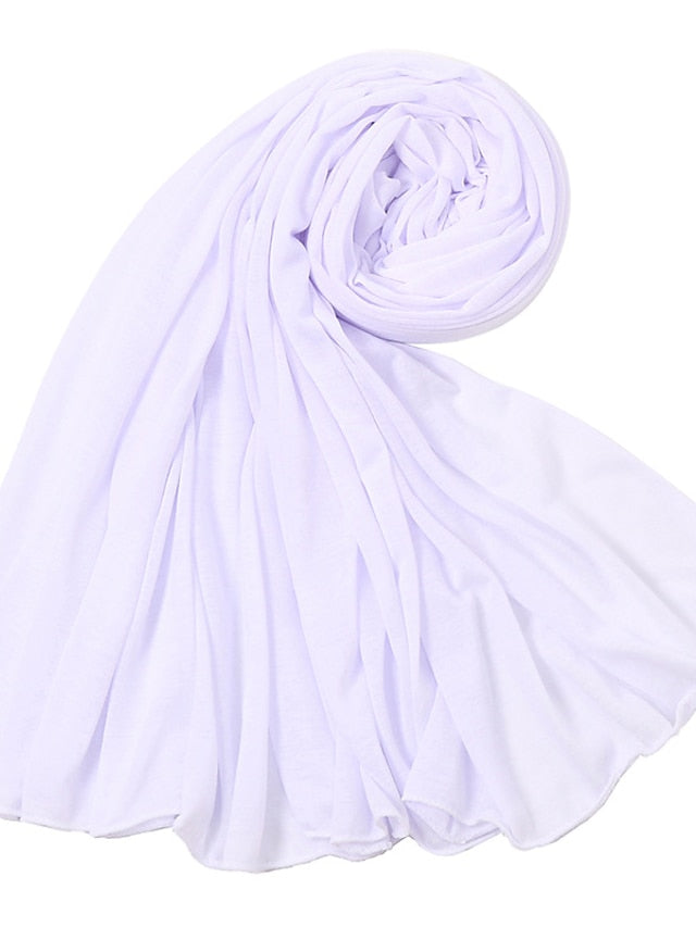180x80CM Modal Cotton Jersey Hijab Scarf Women Muslim Shawl Plain Soft Islamic Turban Hair Tie Head Wrap Arab Scarves Headband for Women