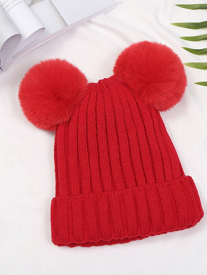 Hat Beanie / Slouchy Black Pink Yellow Outdoor Street Dailywear Knit Pure Color Comfort Warm Breathable for Women