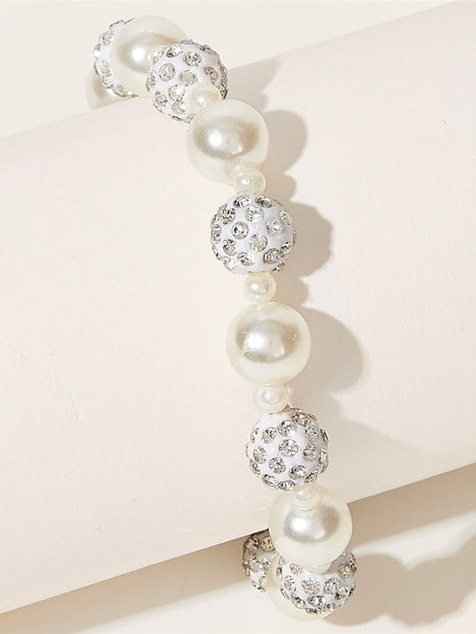 Bead Bracelet Bracelet Classic Wedding Fashion Holiday Plastic Bracelet Jewelry White For Wedding Daily Holiday Date for Women