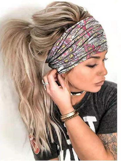 1pc Girls' Headbands Headband For Daily Flower Classic Fabric 1 2 3 for Women