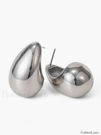 Teardrop Charming Hoop Earrings