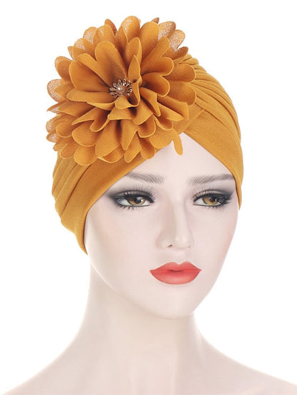 Multi Colors Bandanas Women Stretchy Turban Flower Muslim Hat Headband Wrap Female Hijab Indian Cap Head Wrap for Women for Women