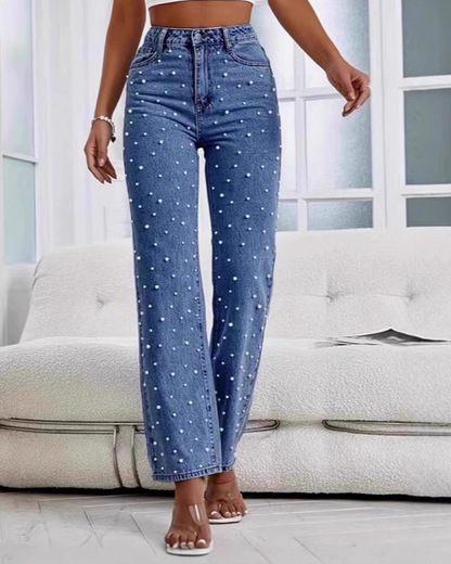 Decorate High-Waisted Jeans