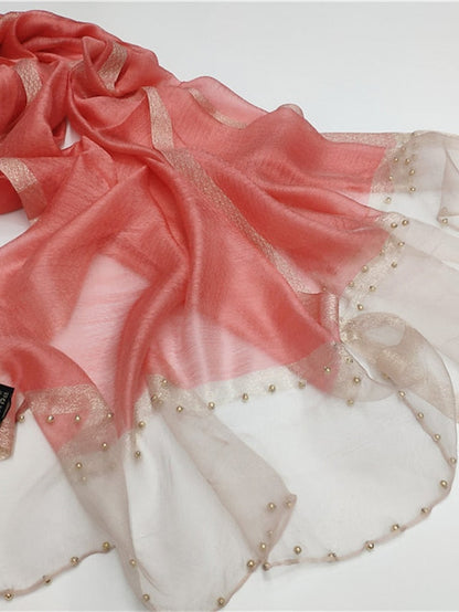 Shawls & Wraps Party Camel Scarf Pure Color Red Blue Pink Fall Spring for Women