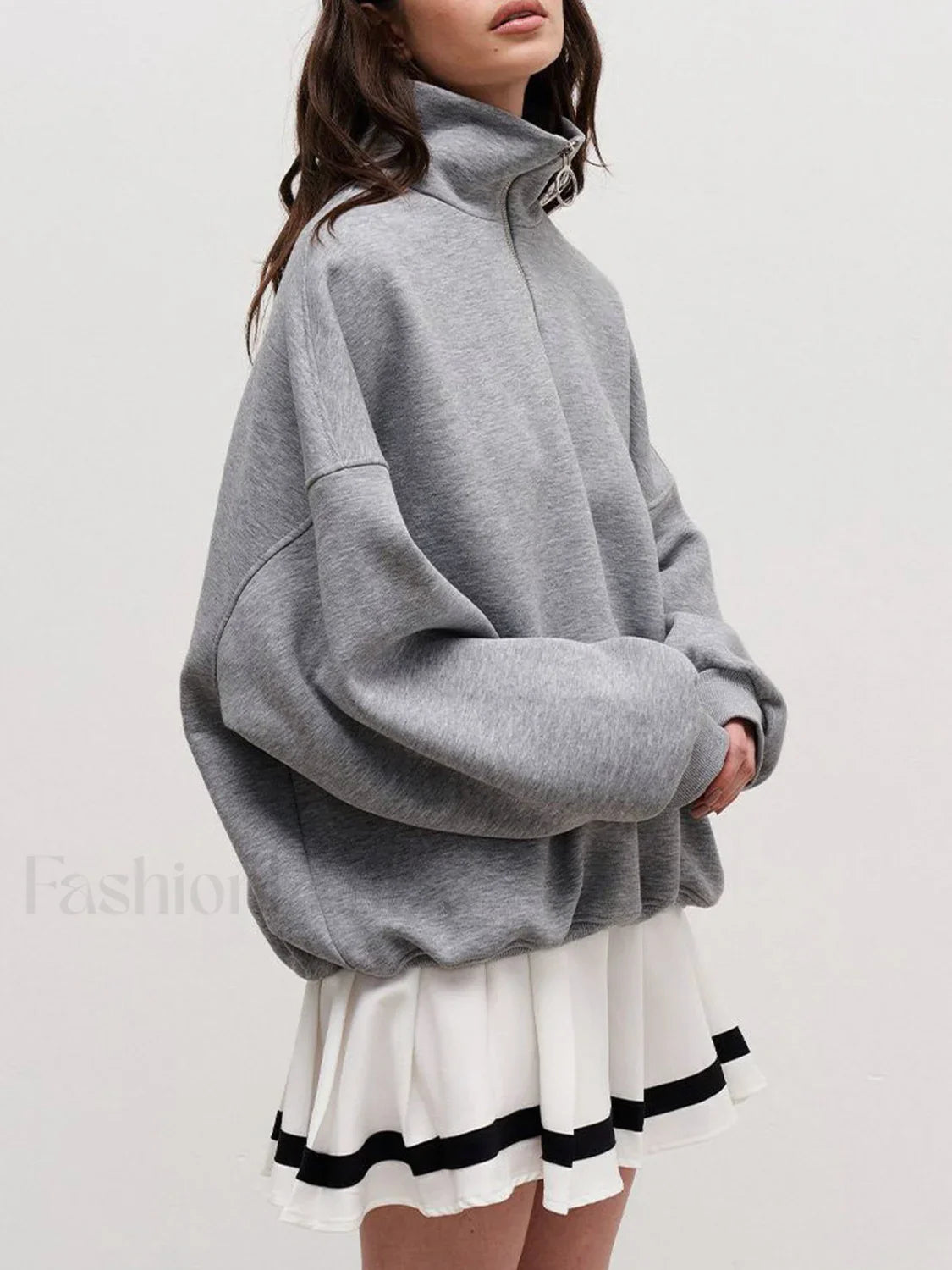 The Way To Trendy Go Zippered Sweatshirt