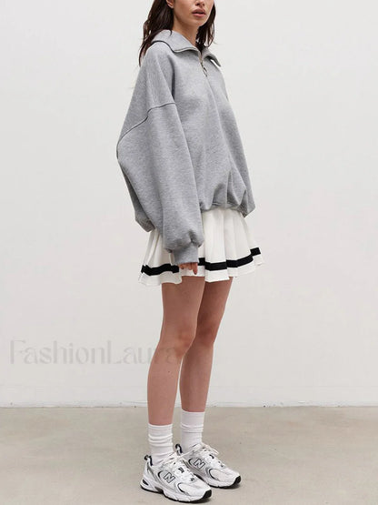 The Way To Trendy Go Zippered Sweatshirt