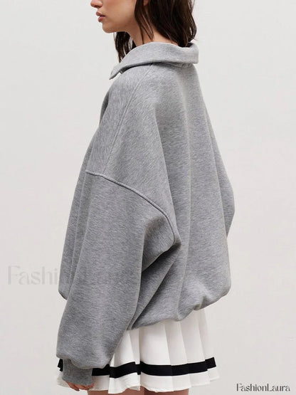 The Way To Trendy Go Zippered Sweatshirt