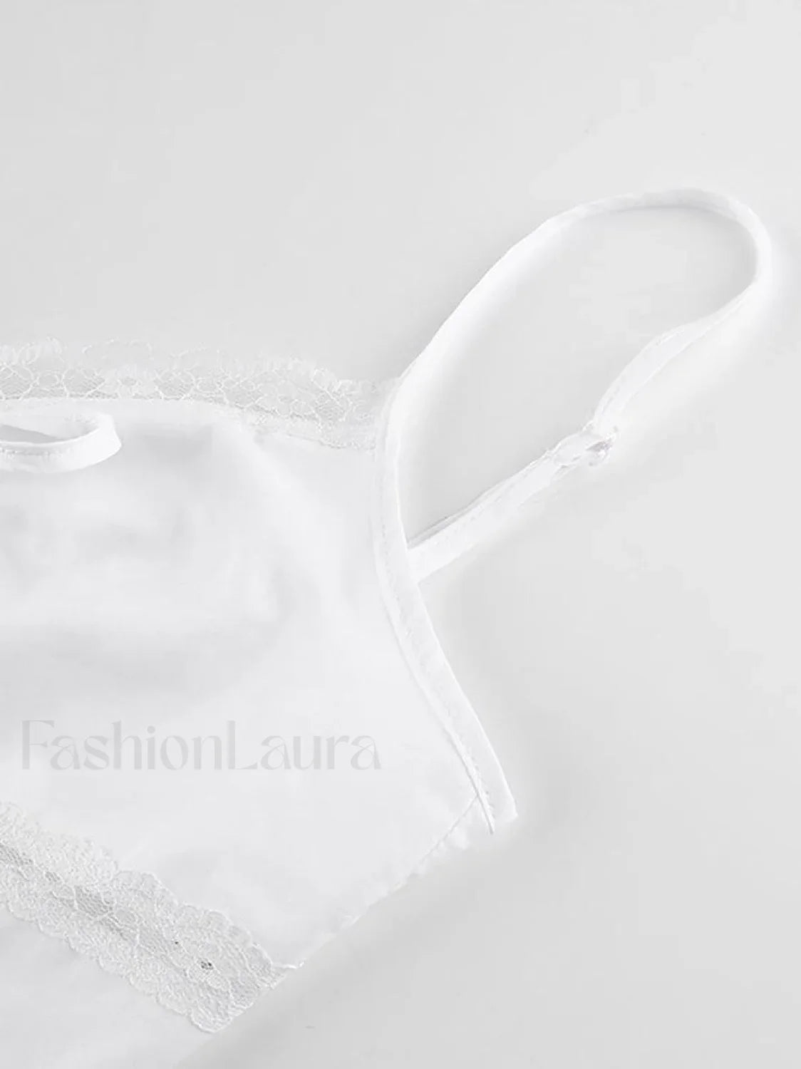 Tie Back Lace Trim Crop Cami Top