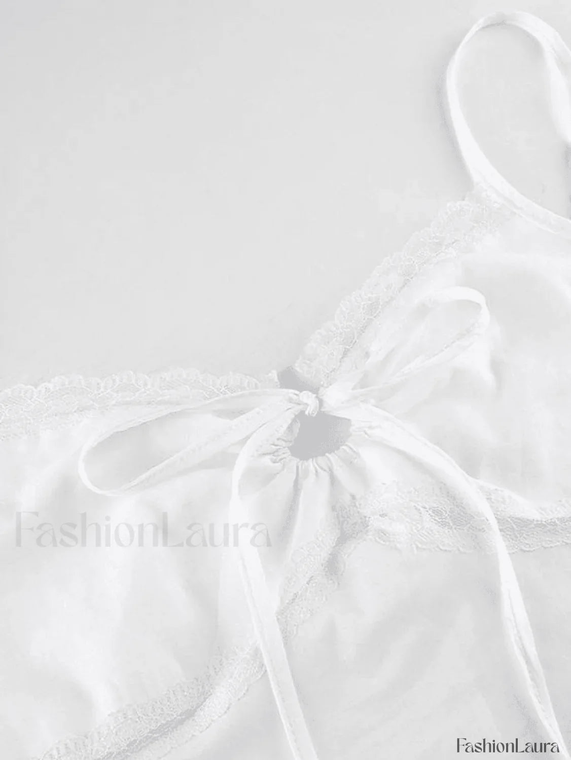 Tie Back Lace Trim Crop Cami Top