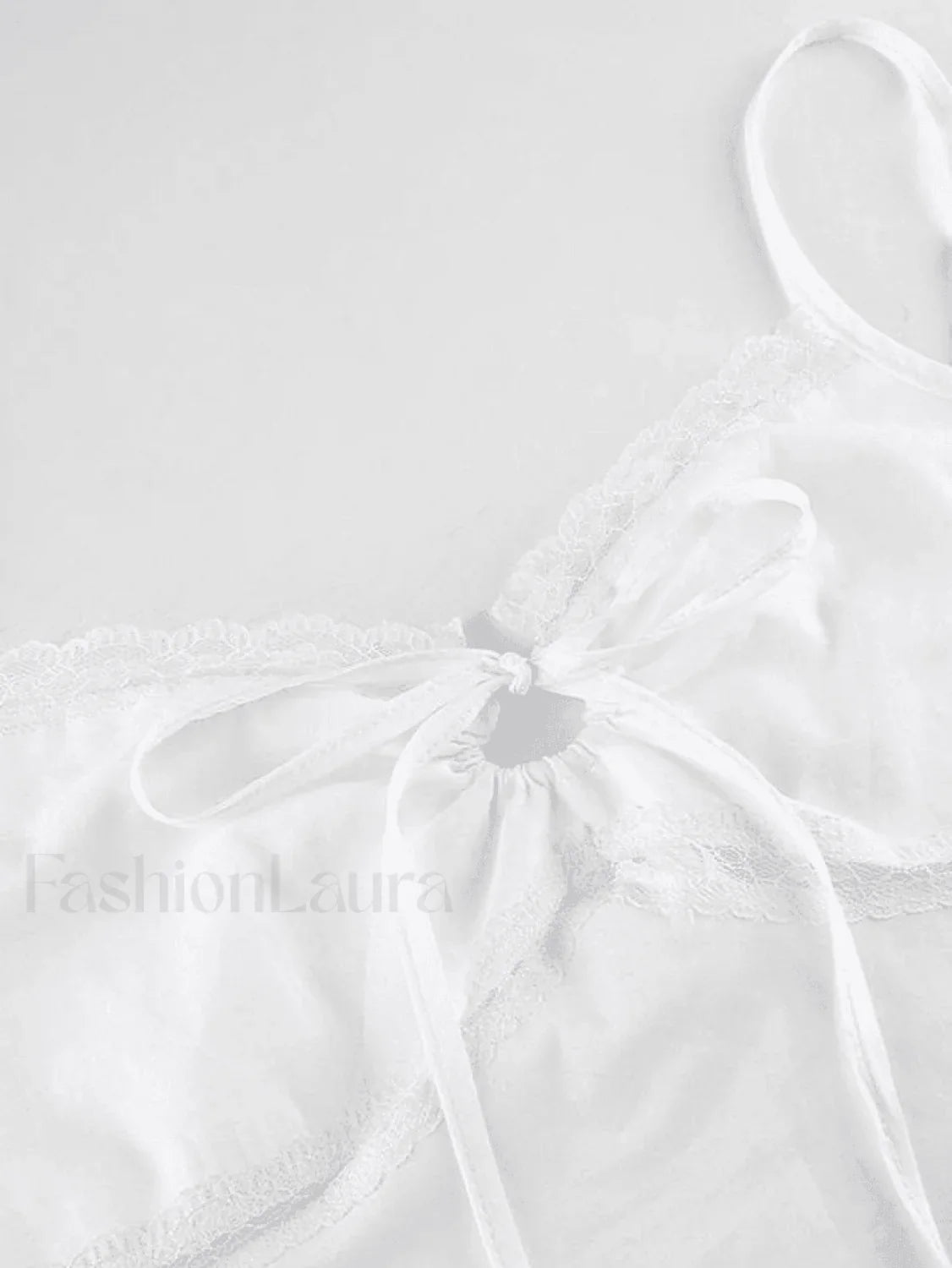Tie Back Lace Trim Crop Cami Top