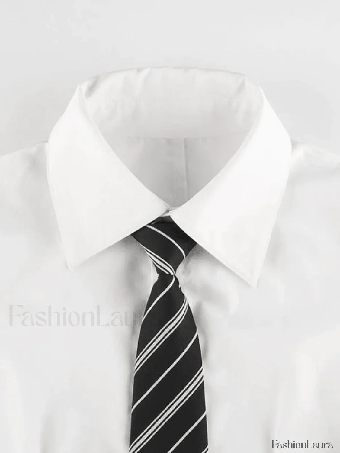 Tie Design White Cropped Blouse