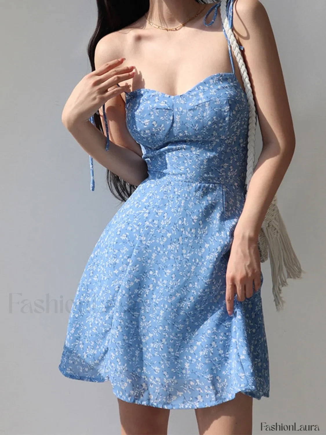 Tie Strap Floral Mini Dress