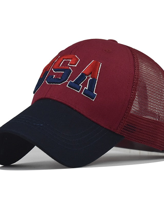 1pcs High Quality American Flag Cotton Baseball Cap For Men Embroidery USA Snapback Hat for Men&Women Fashion Trucker Hat for Women