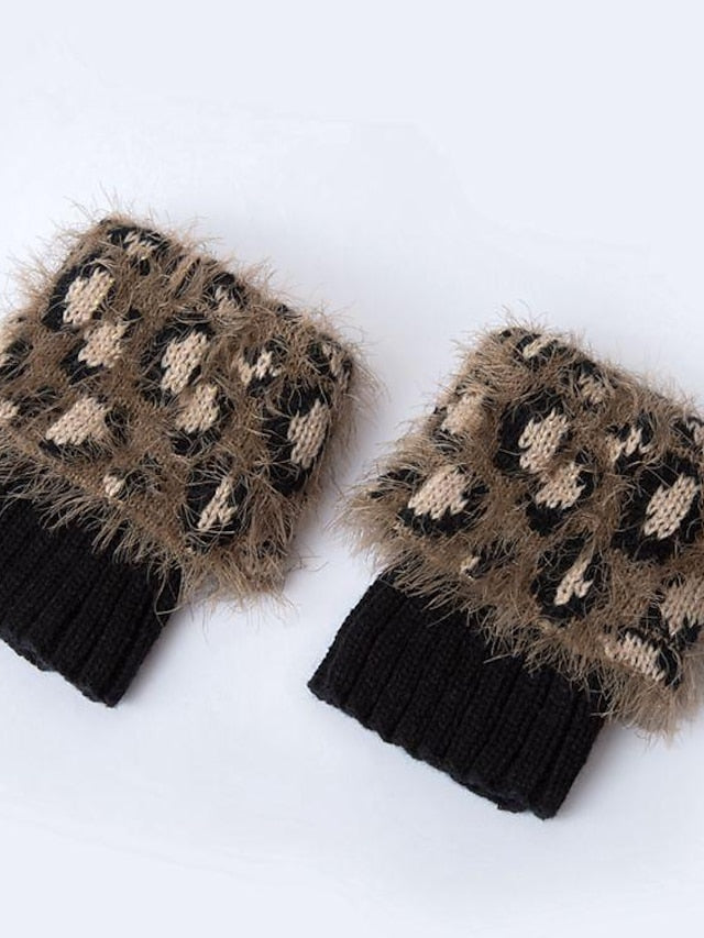 Leg Warmers Boot Cuffs Work Daily Acrylic Fibers Nylon Basic Classic Warm 1 Pair for Women