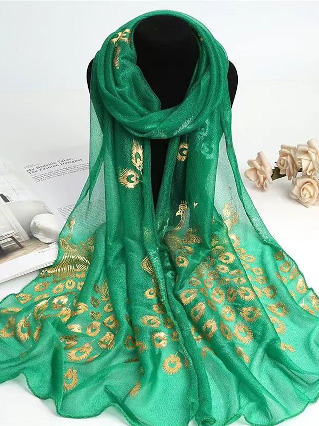 New Peacock Feather Shawls and Wraps for Party Dress Wedding Cape Bride Dress Shawl Women Wrap Shoulder Scarf for Women