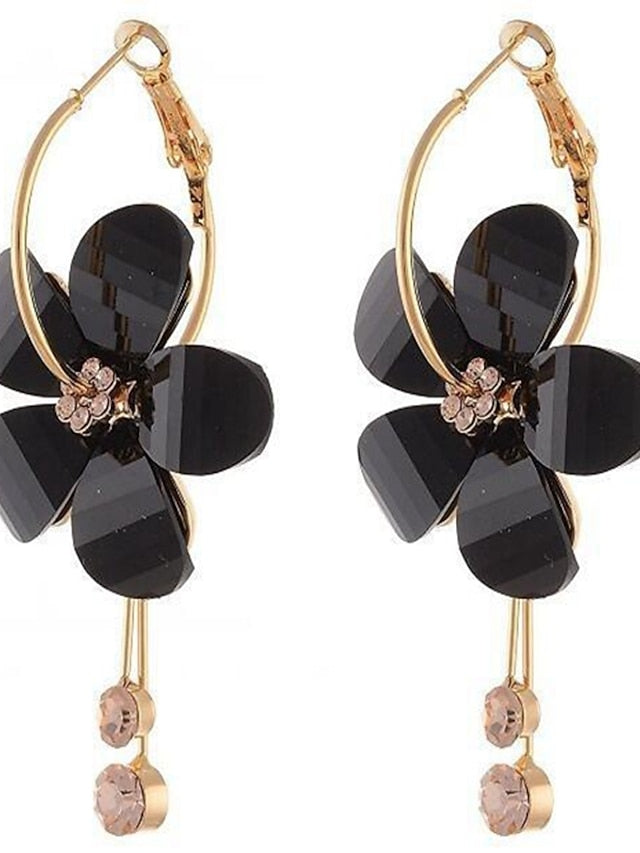 1 Pair Earrings For Daily Festival Acrylic Classic Fashion Petal for Women